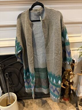 Anthropologie Gray Heather Open-Front Cardigan